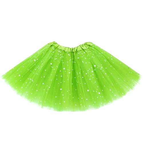 Auranso Tüllrock Kinder Mädchen Röcke Tutu Prinzessin Ballettrock Minirock Tanzkleid Partykleid 2-7 Jahre Grün von Auranso