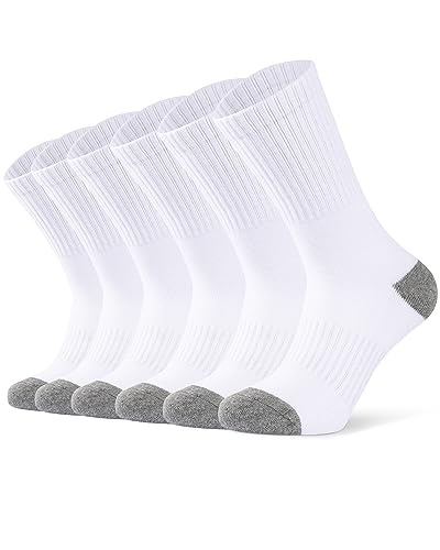 Auranso kinder Socken Sportsocken Tennissocken für Jungen Mädchen Socken Kindersocken,6 Paar Grau 23-26 von Auranso