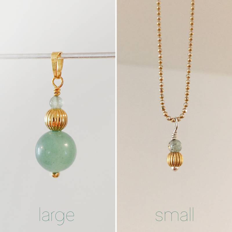 Anhänger Silber 925 Mit Aventurin "Pilula" von AurariaArtis