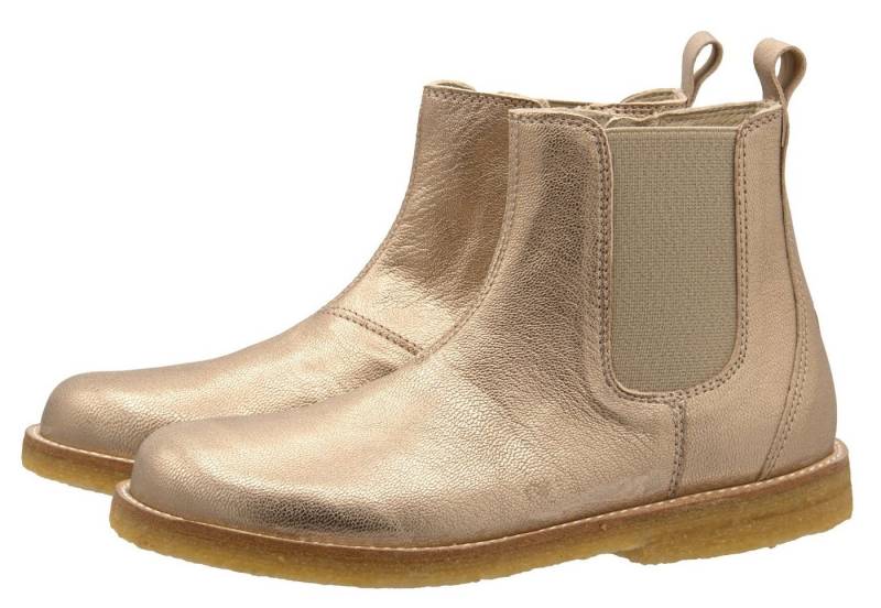 Aurato Rap Arauto Rap 81647A Chelsea Boots Leder Stiefel schmal Mädchen Gold Schnürstiefelette von Aurato Rap