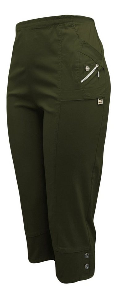 Cherry Berry 3/4-Hose Kurze Damen Sommerhose 3/4 lang Schlupfhose mit Stretchgewebe mit elatischen Bund, in Unifarben von Cherry Berry