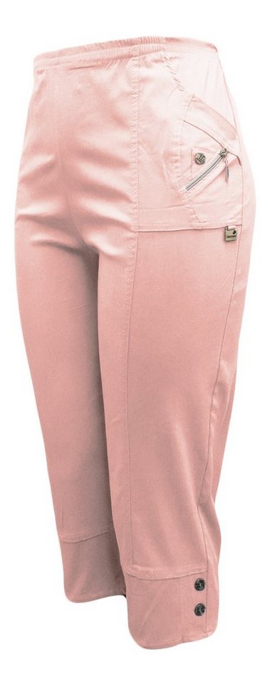 Cherry Berry 3/4-Hose Kurze Damen Sommerhose 3/4 lang Schlupfhose mit Stretchgewebe mit elatischen Bund, in Unifarben von Cherry Berry