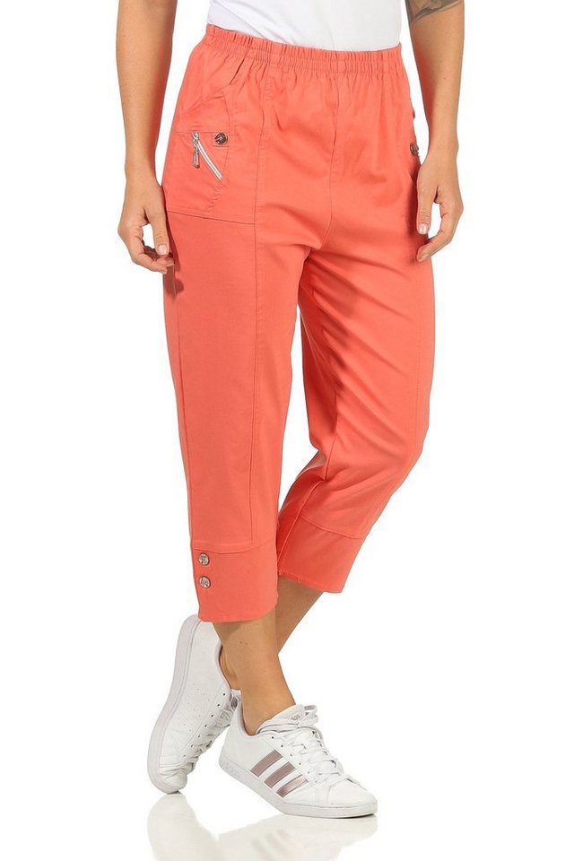 Aurela Damenmode 3/4-Hose Kurze Damen Sommerhose 3/4 lang angenehme Schlupfhose luftig leicht und mit Stretchgewebe elastisch, auch in großen Größen, mit elastischem Bund, Casual, Basic, Classic von Aurela Damenmode