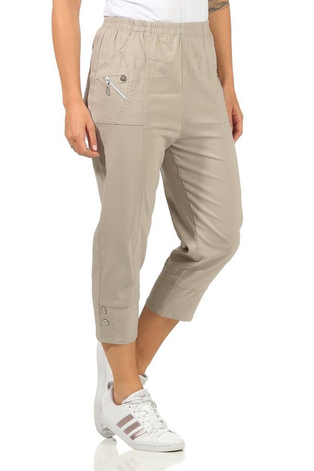 Aurela Damenmode 3/4-Hose Kurze Damen Sommerhose 3/4 lang angenehme Schlupfhose luftig leicht und mit Stretchgewebe elastisch, auch in großen Größen, mit elastischem Bund, Casual, Basic, Classic von Aurela Damenmode