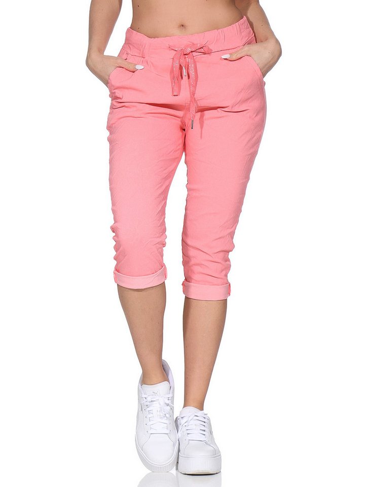 OriginalYou 7/8-Hose Damen Sommerhose Caprihose Kurze Hose Stretch-Bermuda in sommerlichen Farben von OriginalYou