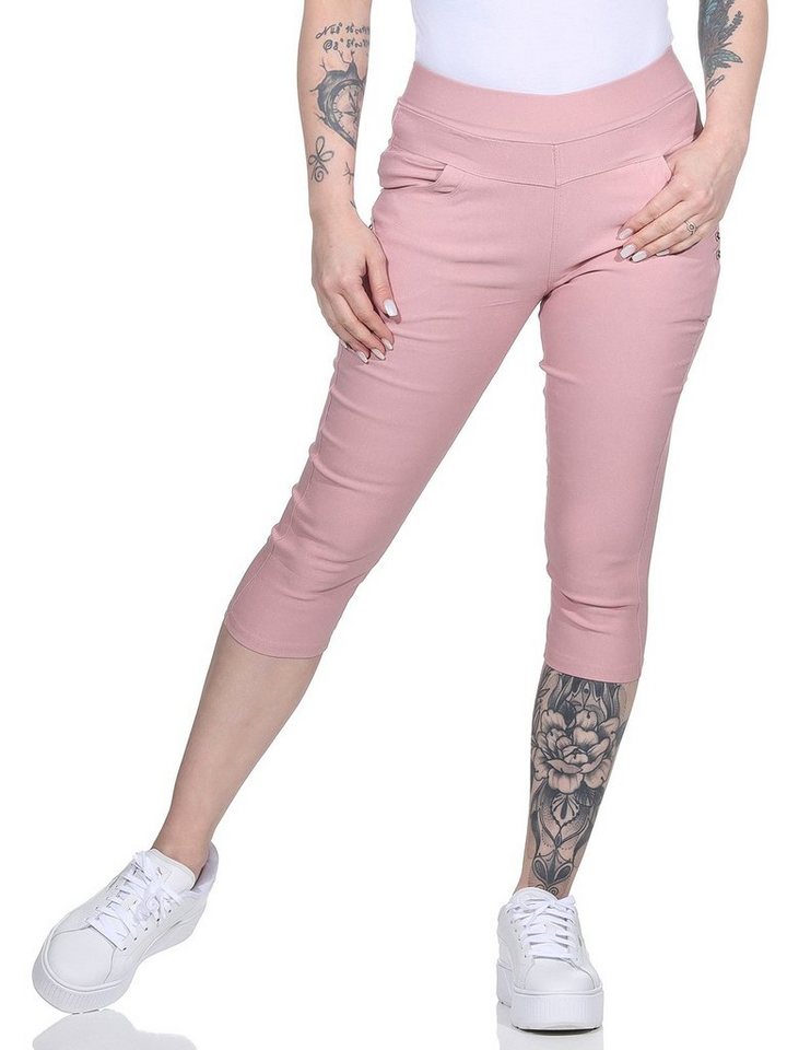 Aurela Damenmode Caprihose Caprijeans leiche Sommer Capri Hose Damen mit elastischem Bund, in großen Größen erhältlich von Aurela Damenmode