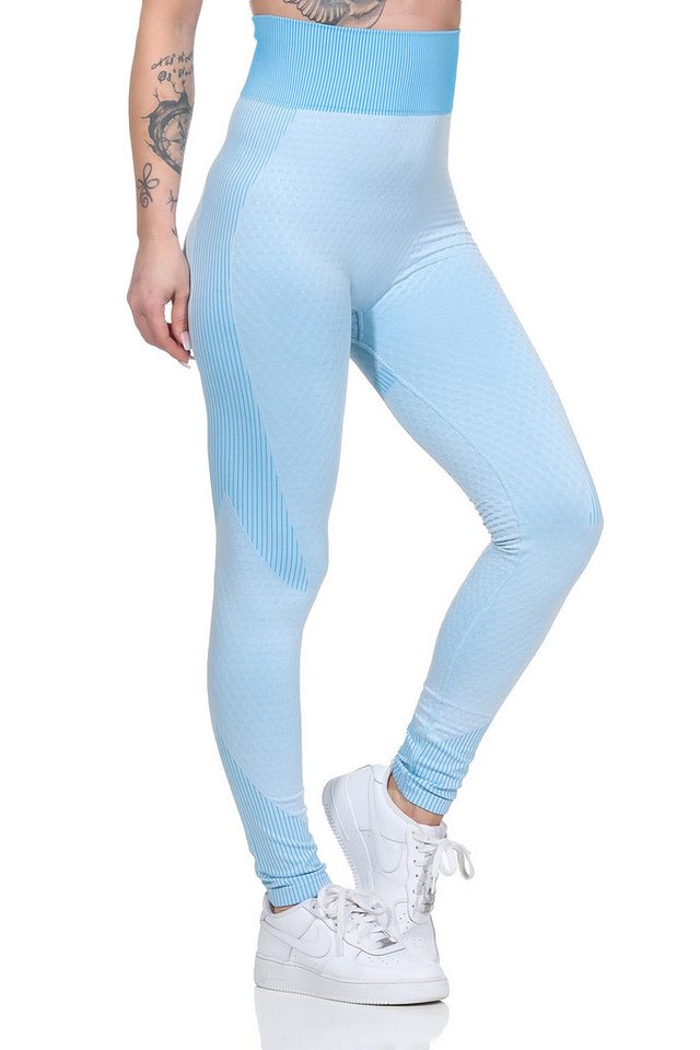 Aurela Damenmode Highwaist Leggings Sportleggings Damen Shape Leggings mit Anti-Cellulite Effekt elastischer Bund, Elastikzonen, Kompressionszonen von Aurela Damenmode