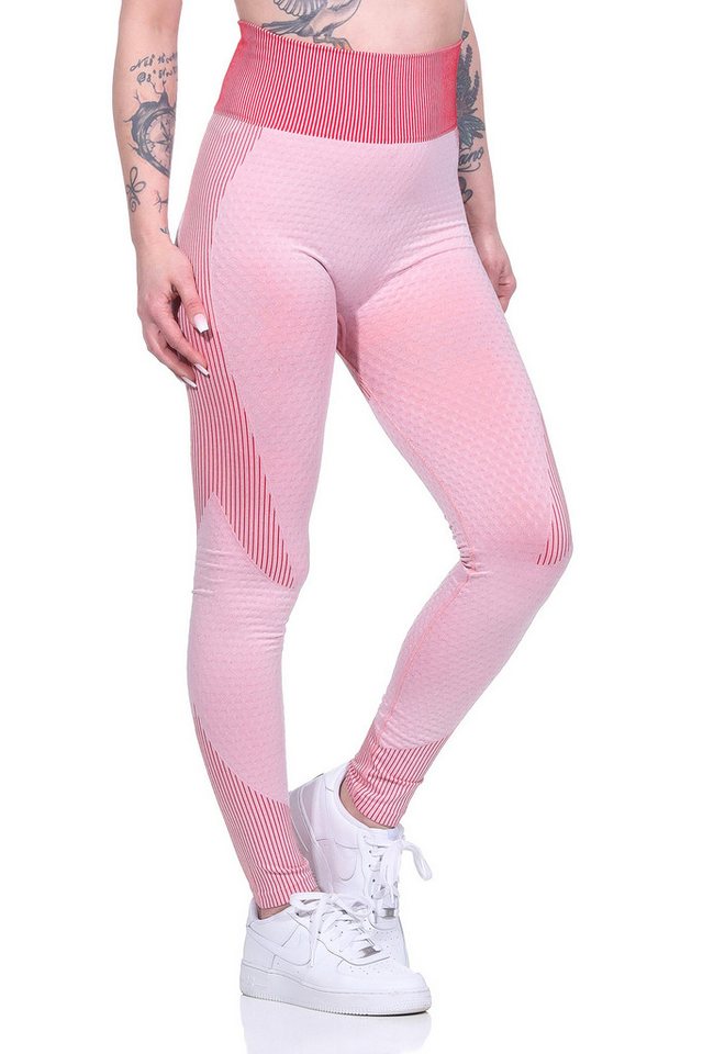 Aurela Damenmode Highwaist Leggings Sportleggings Damen Shape Leggings mit Anti-Cellulite Effekt elastischer Bund, Elastikzonen, Kompressionszonen von Aurela Damenmode