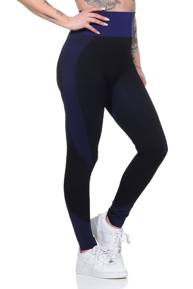 Aurela Damenmode Highwaist Leggings Sportleggings Damen Shape Leggings mit Anti-Cellulite Effekt elastischer Bund, Elastikzonen, Kompressionszonen von Aurela Damenmode