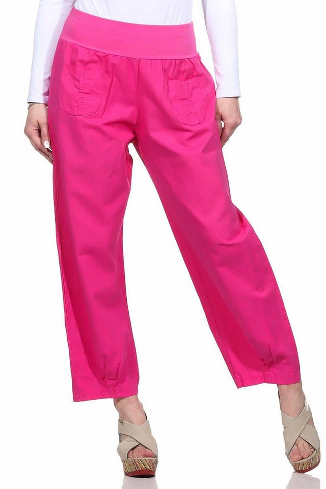 OriginalYou Leinenhose Sommerliche Leinen Pumphose luftig leichte Schlupfhose luftig & leichtes Leinengewebe, elastischer Bund, in Unifarbe von OriginalYou