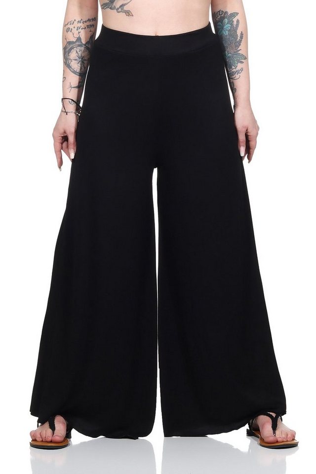 Aurela Damenmode Palazzohose Damen Culotte mit weitem Bein sommerlicher Hosenrock mit besonders weitem Bein für ein luftiges Tragegefühl von Aurela Damenmode