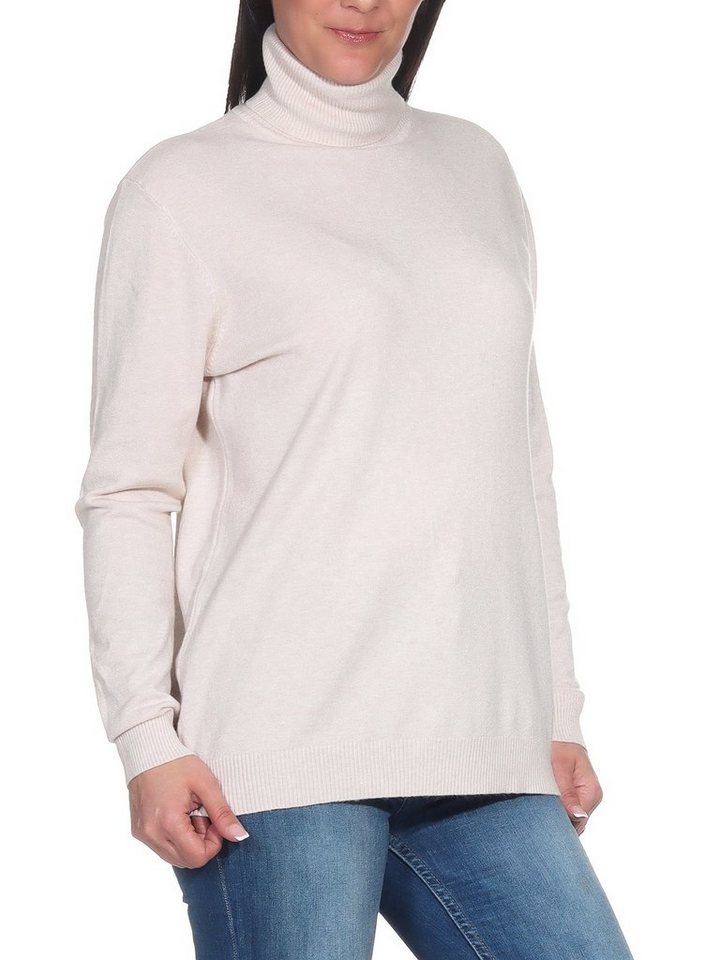 Aurela Damenmode Rollkragenpullover Damen Rolli Stickpullover (1-tlg) als Freizeitpulli oder für den Wintersport von Aurela Damenmode