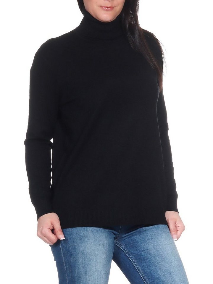 Aurela Damenmode Rollkragenpullover Damen Rolli Stickpullover (1-tlg) als Freizeitpulli oder für den Wintersport von Aurela Damenmode