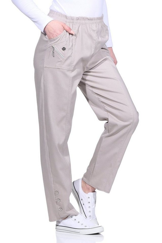 Aurela Damenmode Schlupfhose Damen Sommerhose luftig leichte Freizeithose mit Stretch elastischer Bund, auch in Großen Größen, Casual, Basic von Aurela Damenmode