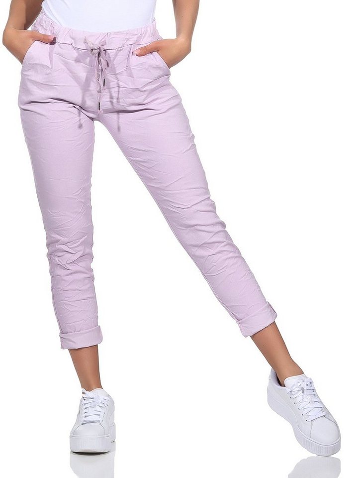 Aurela Damenmode Schlupfhose Sommerhose Damen Chinohose leichte Schlupfhose Stretch-Jeans in modischen Sommerfarben, max. Körpergröße 1,69m von Aurela Damenmode