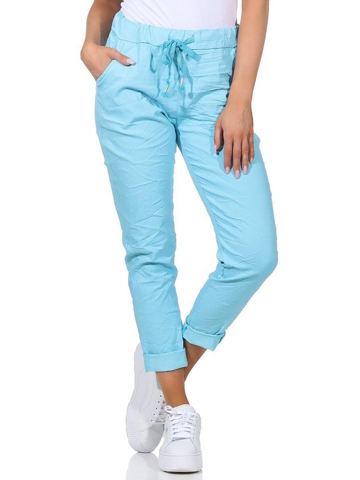 Aurela Damenmode Schlupfhose Sommerhose Damen Chinohose leichte Schlupfhose Stretch-Jeans in modischen Sommerfarben, max. Körpergröße 1,69m von Aurela Damenmode