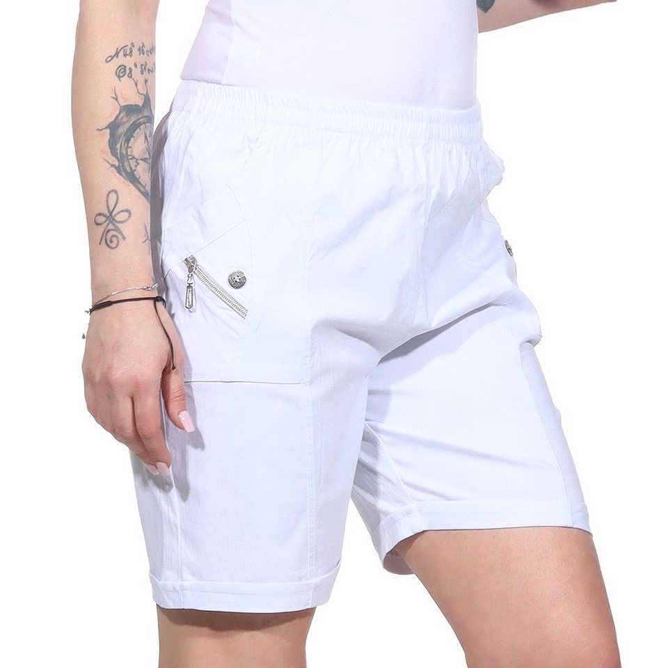 Aurela Damenmode Shorts Kurze Damen Sommerhose leichte Damen Shorts Strandshorts auch in großen Größen erhältlich, mit elastischem Bund von Aurela Damenmode