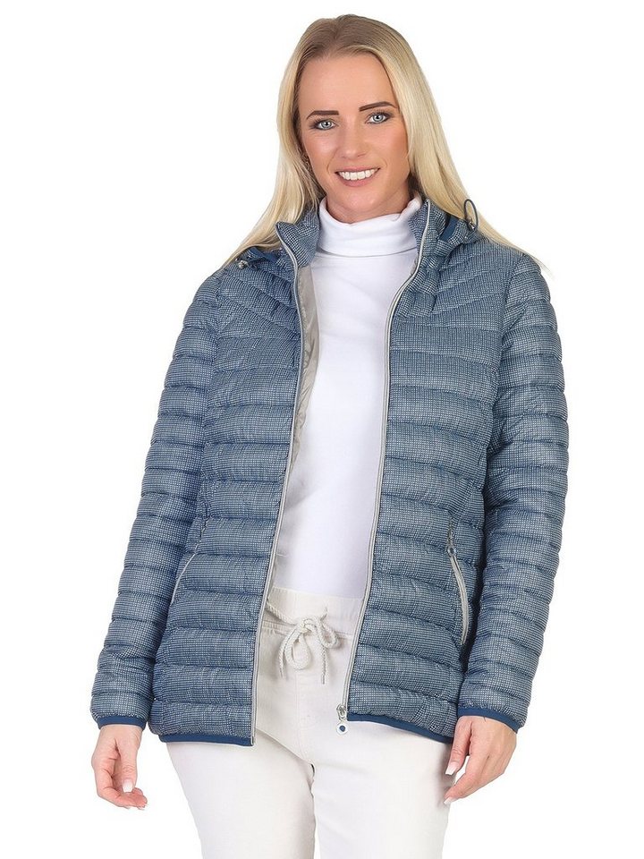Aurela Damenmode Sommerjacke Steppjacke leichte Damen Übergangsjacke modisches Hahnentrittmuster auch in großen Größe erhältlich von Aurela Damenmode