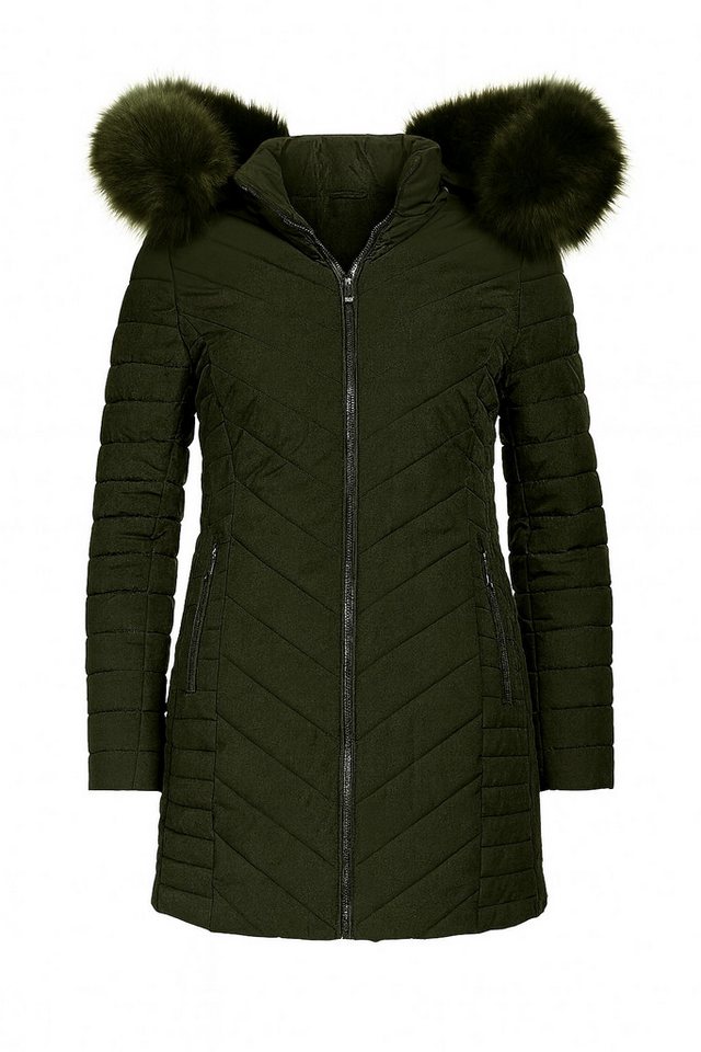 Aurela Damenmode Steppjacke Damen Outdoor Jacke mit Teddyfell - LH105 - mit Kapuze mit Teddyfell von Aurela Damenmode