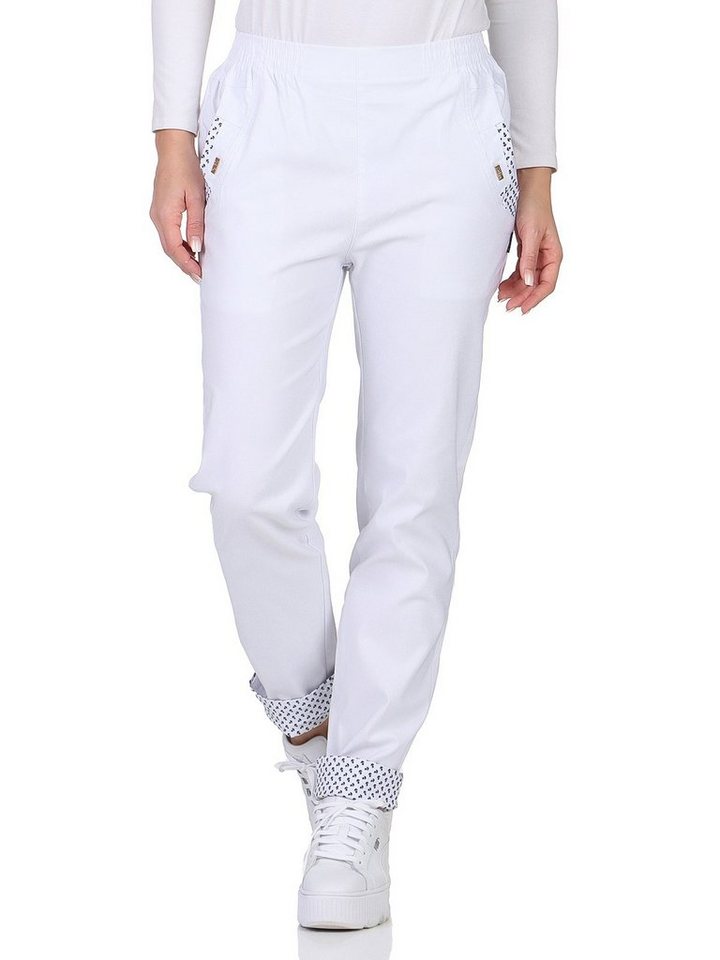 Aurela Damenmode Stretch-Hose Sommerhose Damen Schlupfhose ANKER maritime Stoffhose ideale Urlaubshose, auch in großen Größen erhältlich von Aurela Damenmode