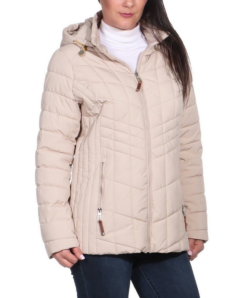 Aurela Damenmode Winterjacke Kuschelige Steppjacke mit Innenfell für Damen (1-St) auch in großen Größen erhältlich, Teddyfell gefüttert von Aurela Damenmode