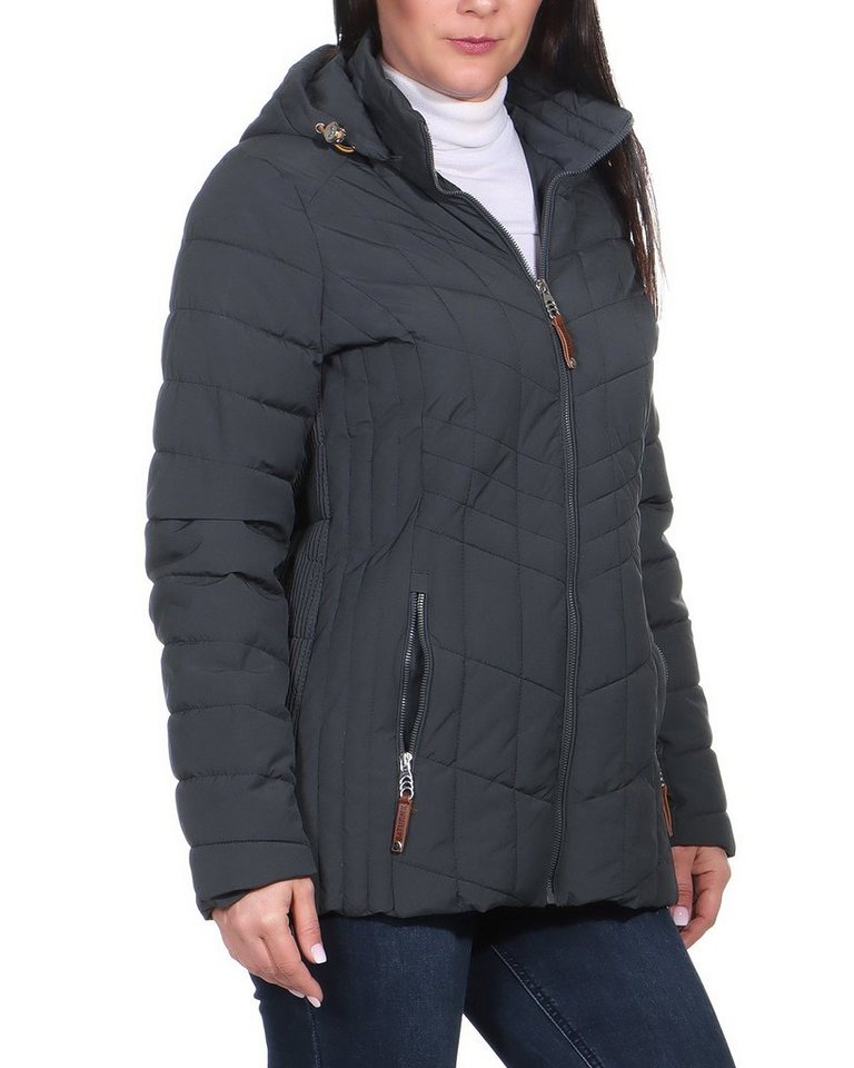 Aurela Damenmode Winterjacke Kuschelige Steppjacke mit Innenfell für Damen (1-St) auch in großen Größen erhältlich, Teddyfell gefüttert von Aurela Damenmode
