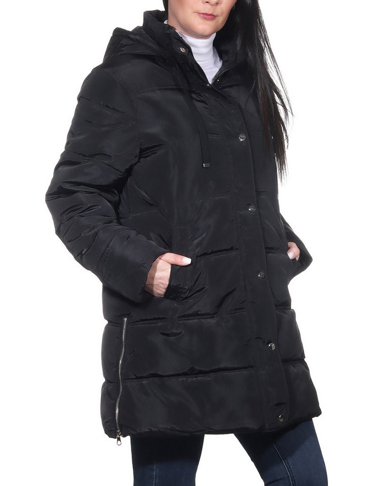 Aurela Damenmode Winterjacke Steppjacke warme Damen Kurzmantel Parka (1-St) abnehmbare Kapuze, vollständig mit Teddyfell von Aurela Damenmode