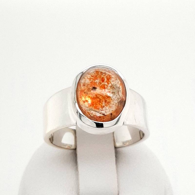 57 Sonnenstein Sterling Silber Ring 57 Sonnenstein Sterling Silber Ring von AureliaEdelsteine1
