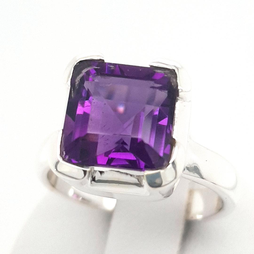 Amethyst Sterling Silber Ring 55 von AureliaEdelsteine1