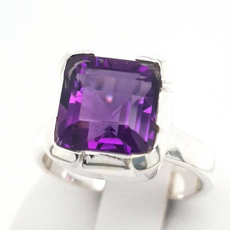 Amethyst Sterling Silber Ring 55 von AureliaEdelsteine1