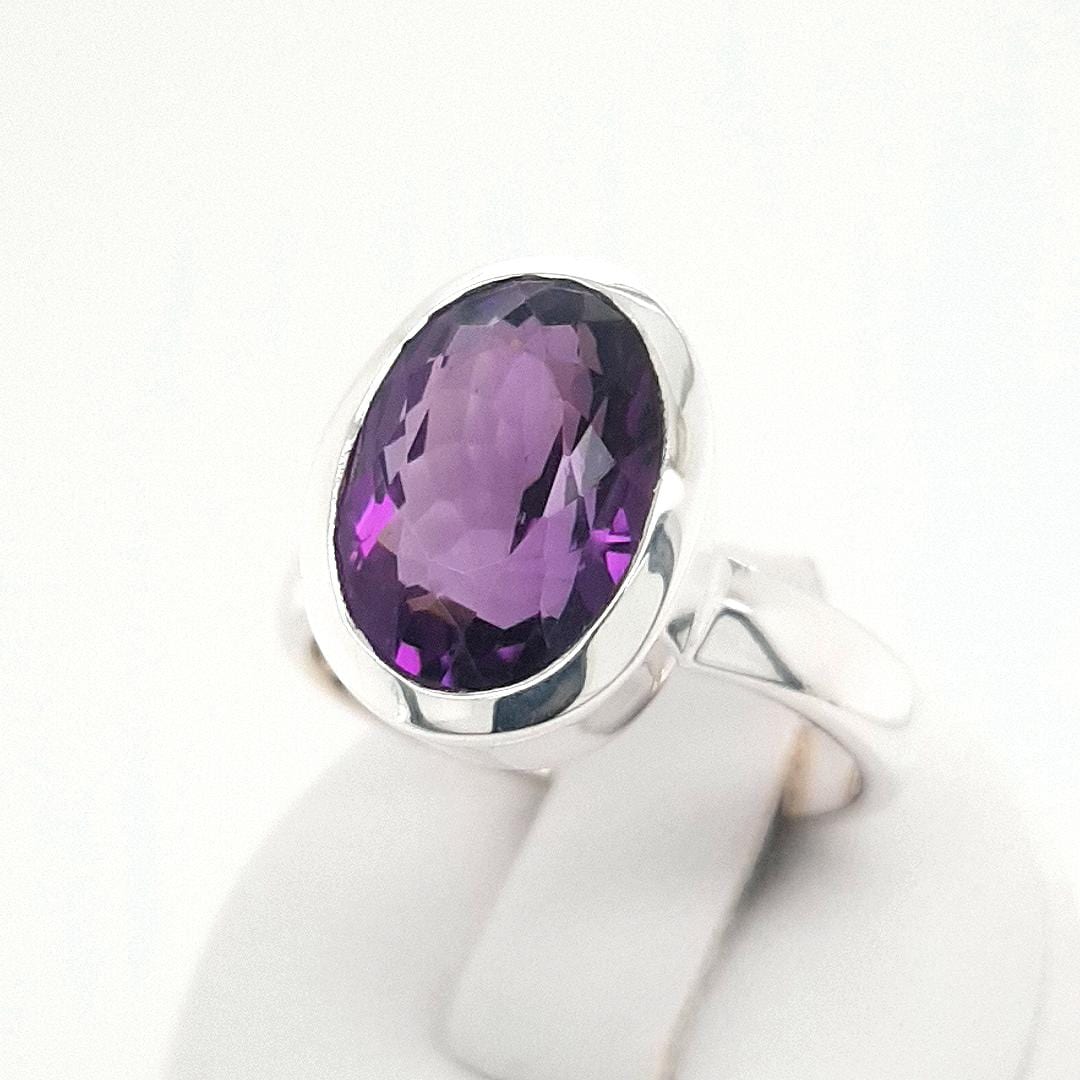 Amethyst Sterling Silber Ring 56 von AureliaEdelsteine1