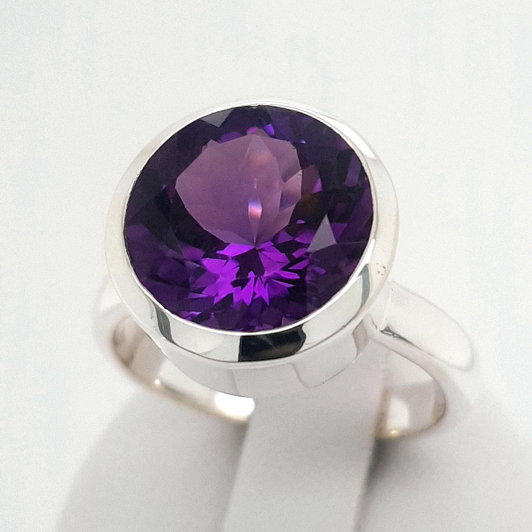 Amethyst Sterling Silber Ring 59 von AureliaEdelsteine1