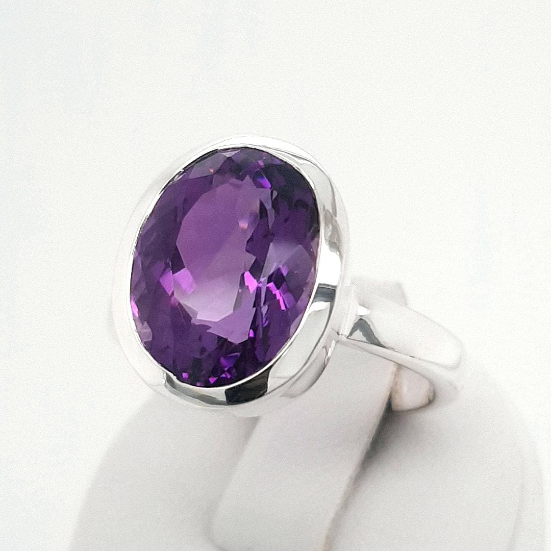 Amethyst Sterling Silber Ring 59 von AureliaEdelsteine1