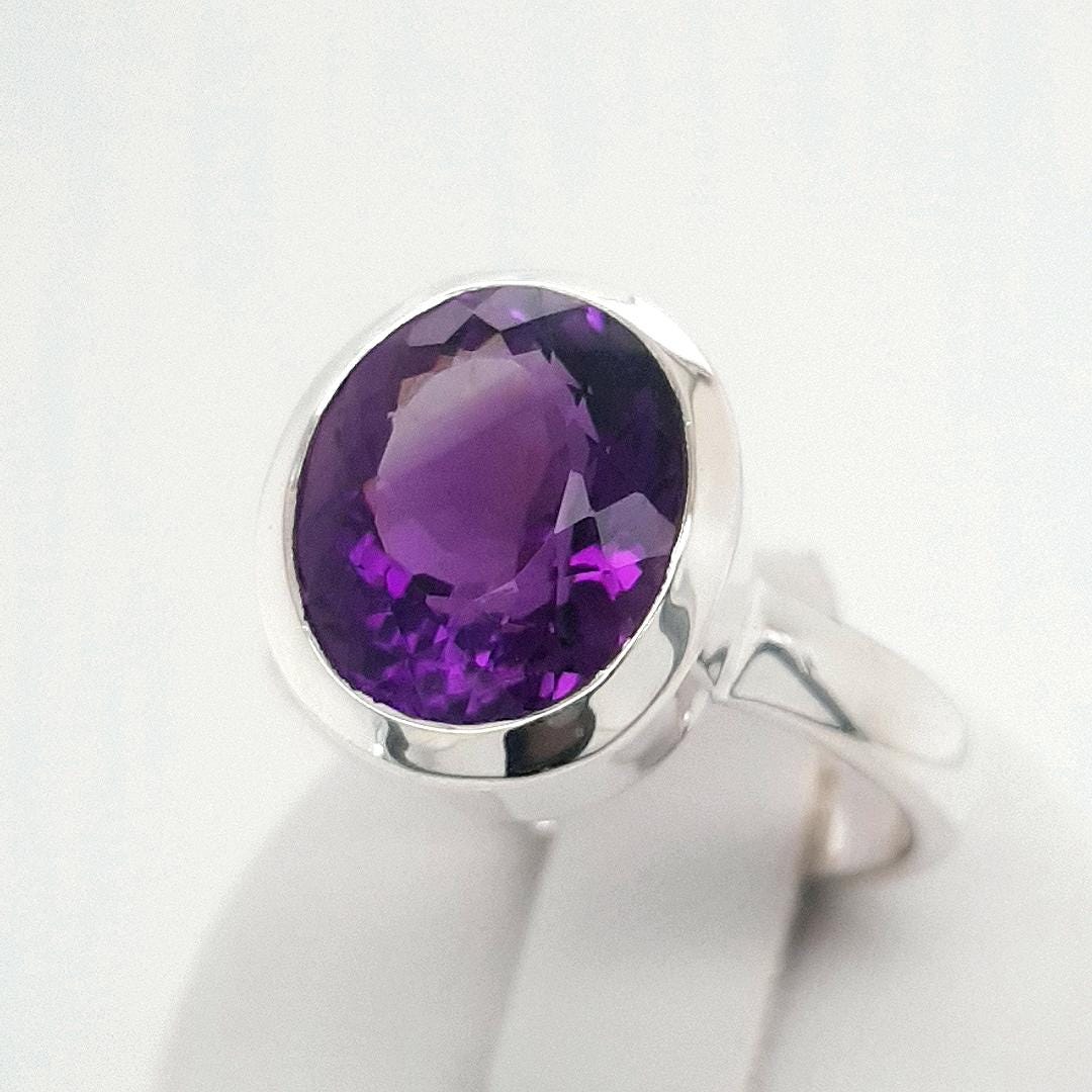 Amethyst-sterling Silber Ring 54, 5 von AureliaEdelsteine1