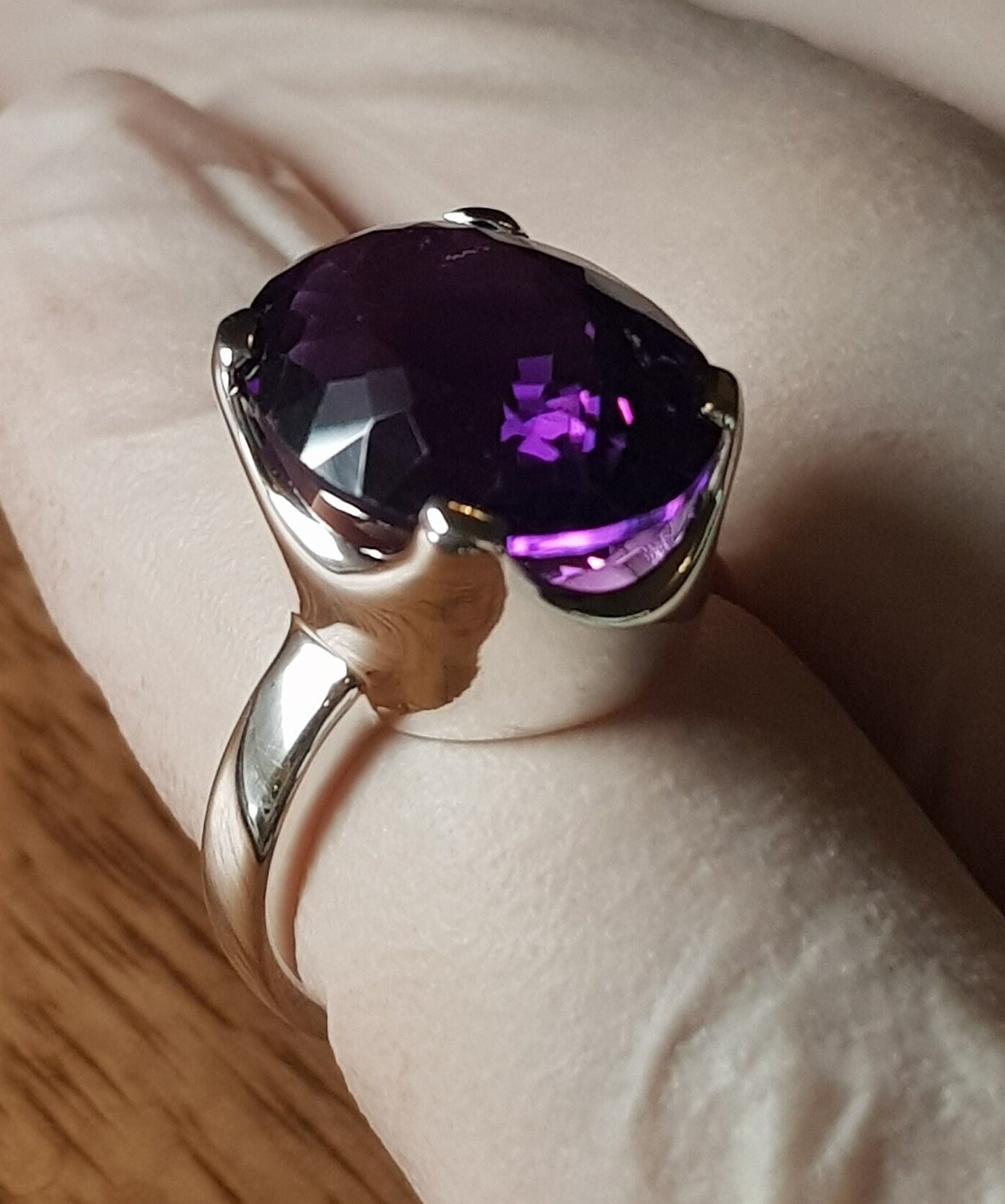 Amethyst-sterlingsilberring 53, 5 von AureliaEdelsteine1