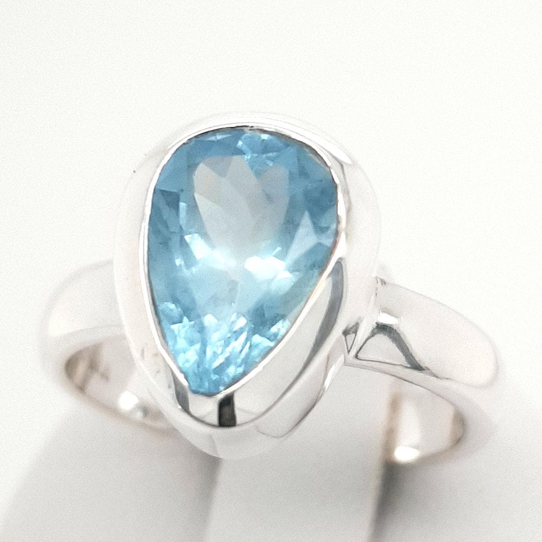 Aquamarin 55Er Silberring von AureliaEdelsteine1