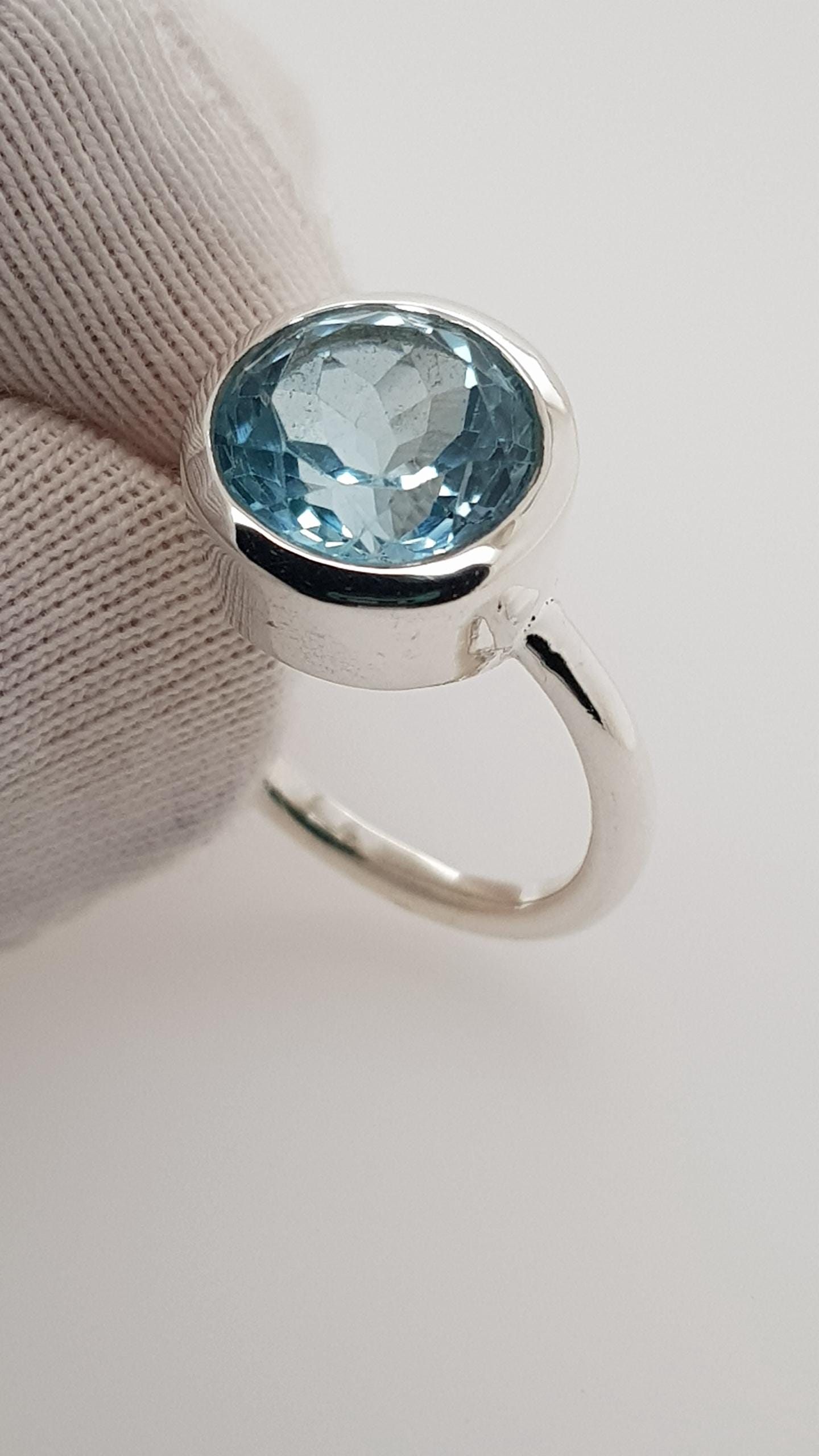 Blautopas Sterling Silber Ring 52 Blautopas Sterling Silber Ring 52 von AureliaEdelsteine1