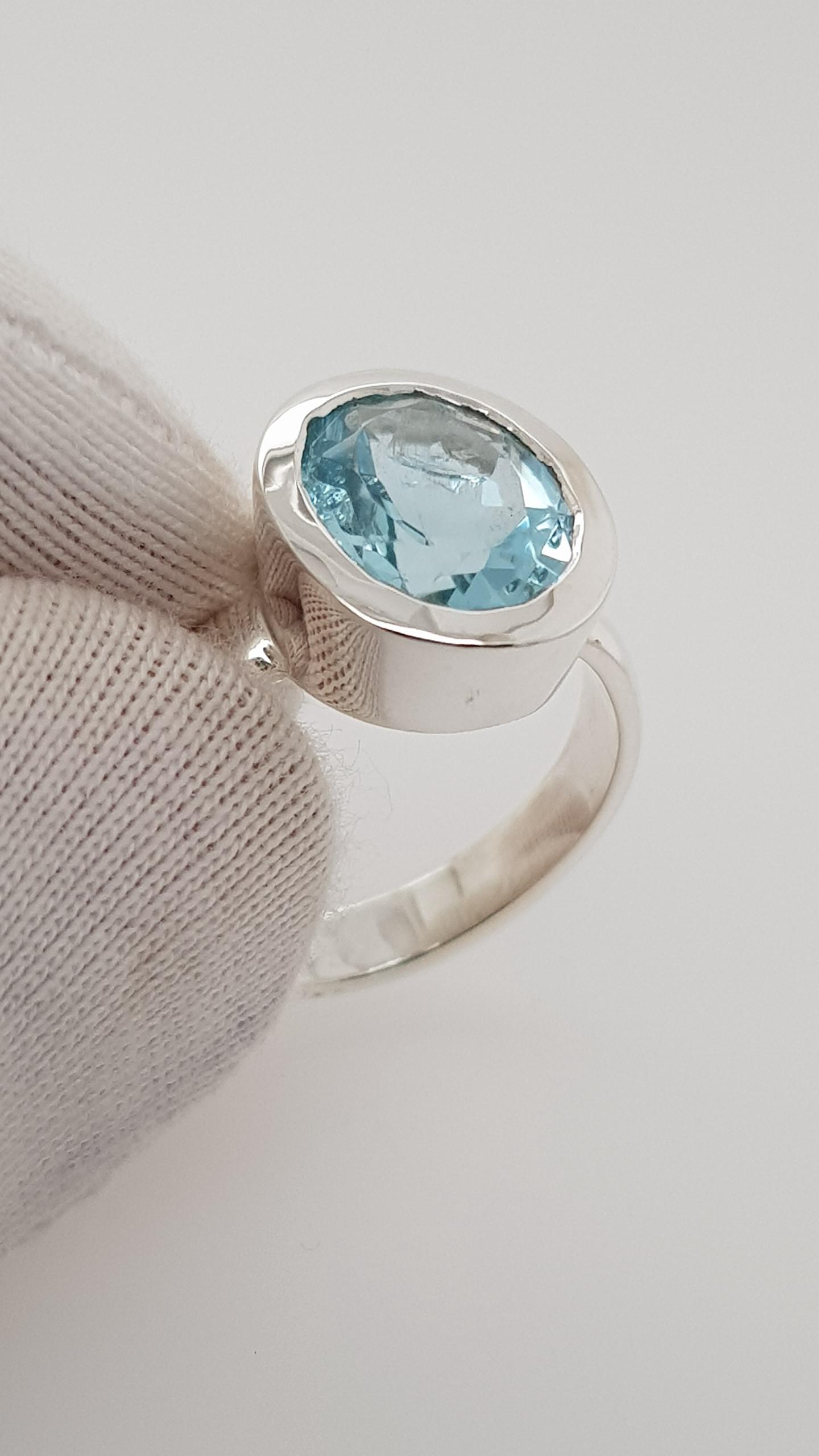 Blautopas Sterling Silber Ring 54 Blautopas Sterling Silber Ring 54 von AureliaEdelsteine1