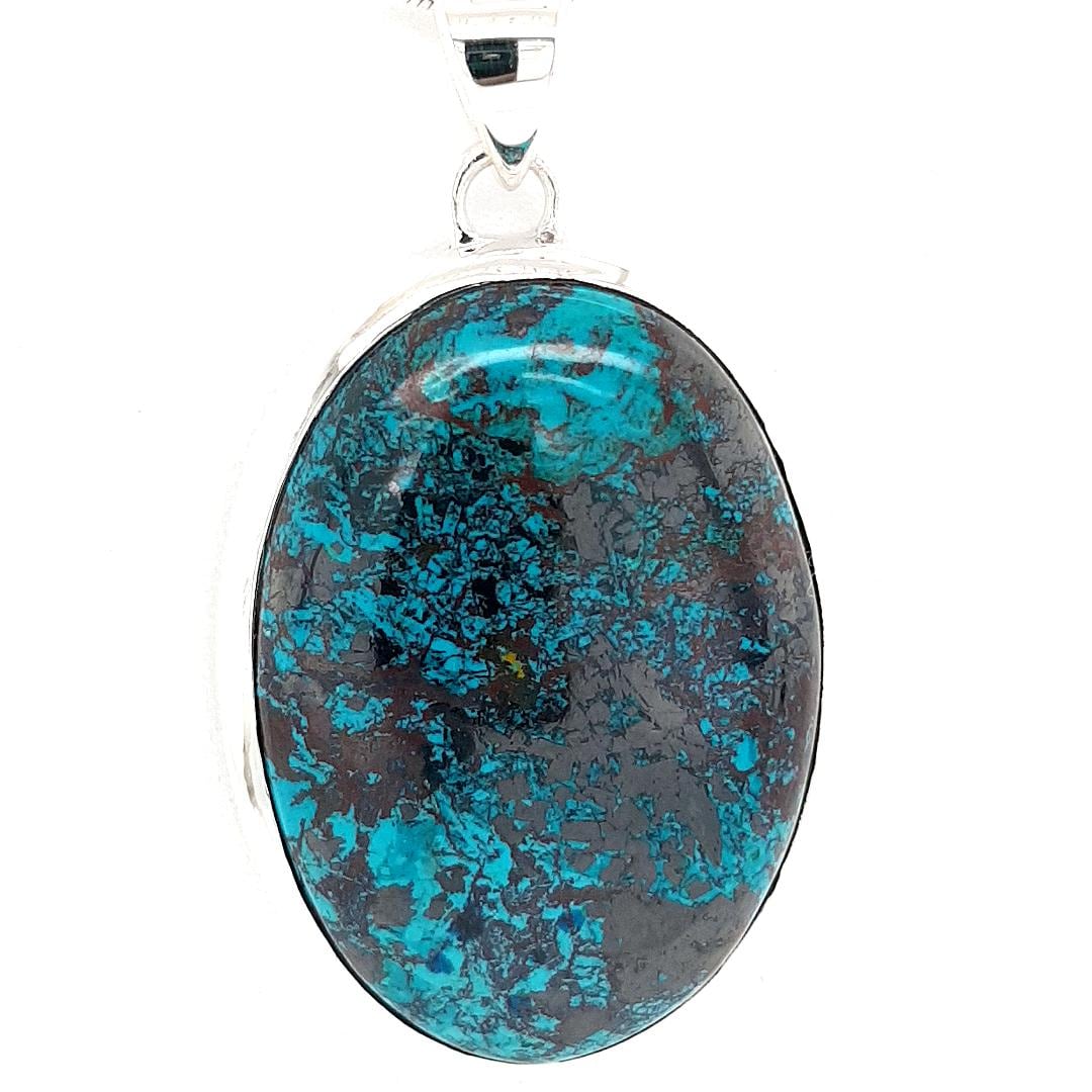 Chrysokoll Sterling Silber Anhänger Chrysokoll Sterling Silber Anhänger von AureliaEdelsteine1