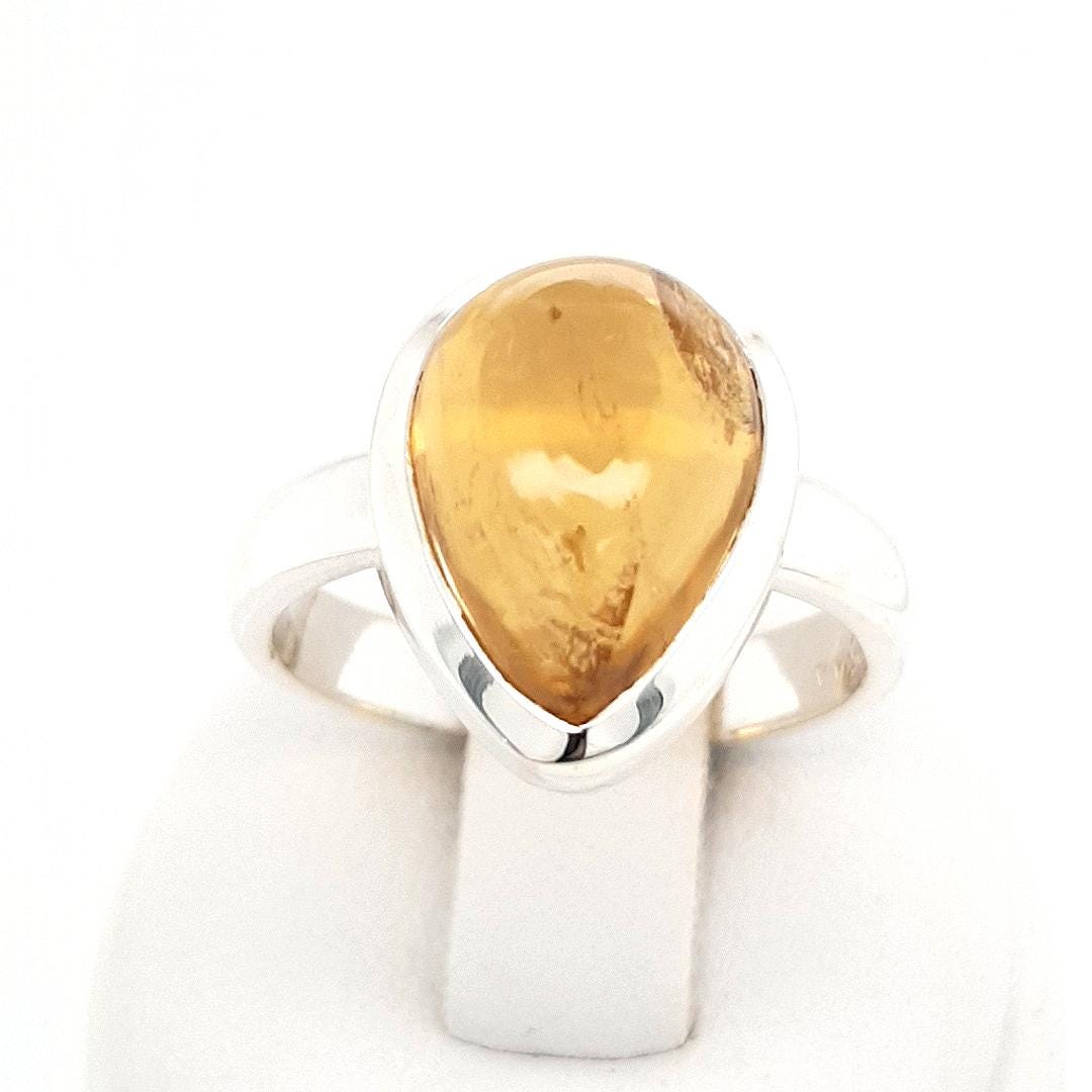 Citrin Sterling Silber Ring 54 von AureliaEdelsteine1