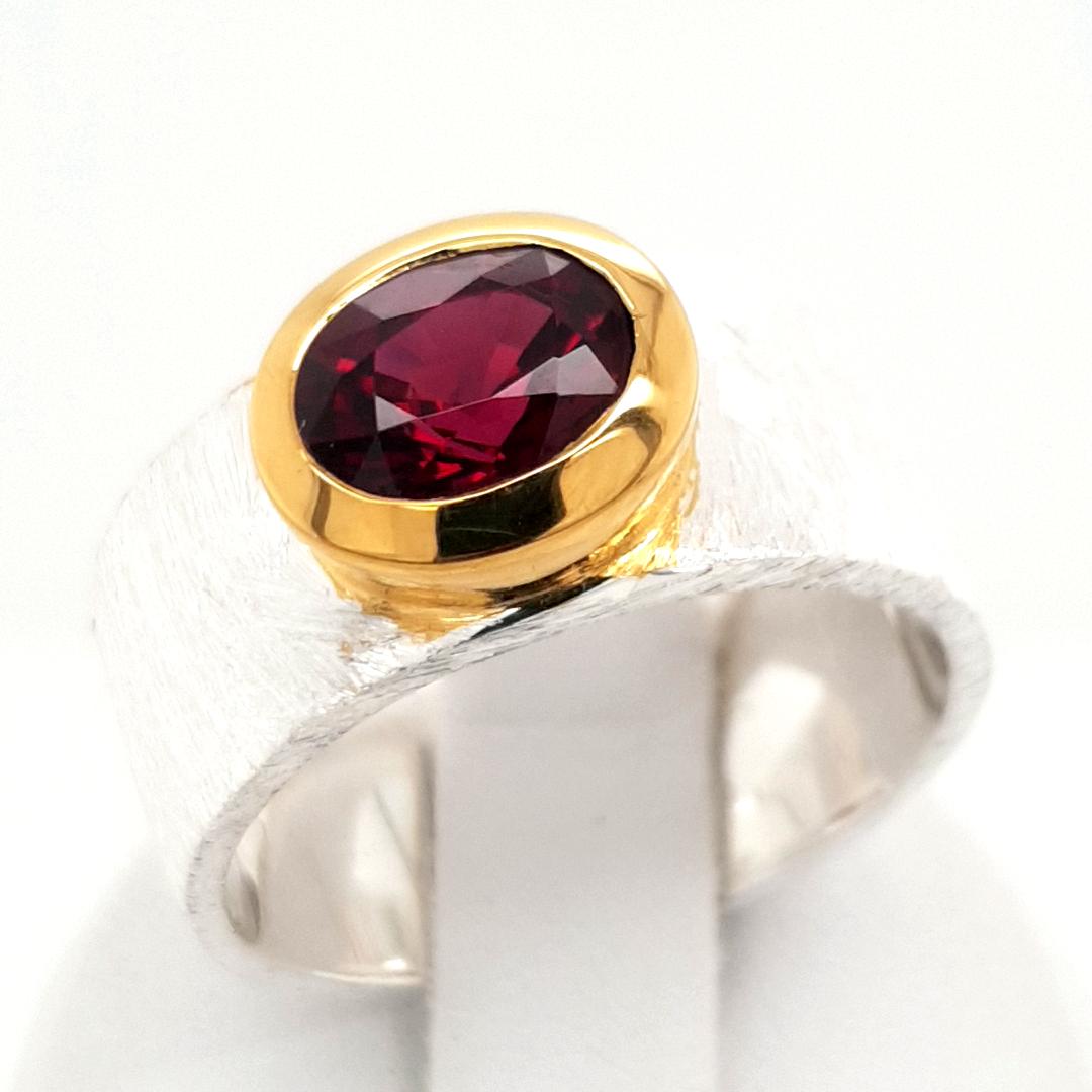 Granat Sterling Silber Ring 525 von AureliaEdelsteine1