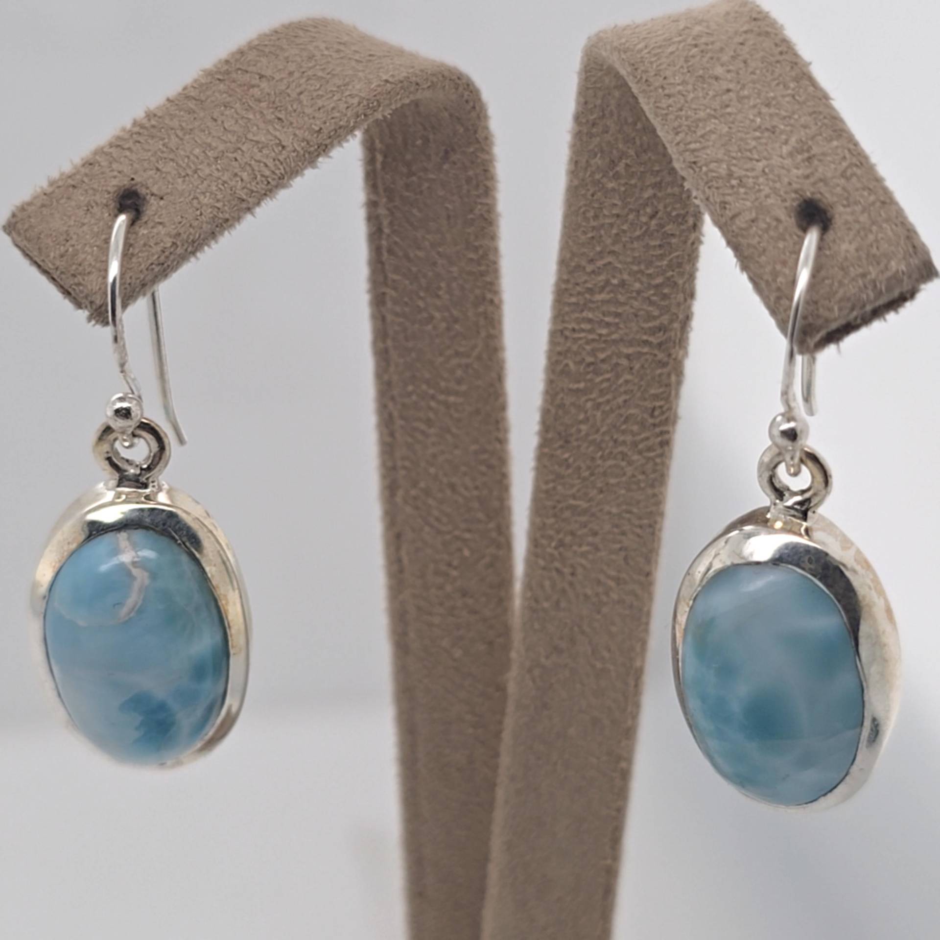 Larimar Sterling Silber Ohrringe Larimar Sterling Silber Ohrringe von AureliaEdelsteine1
