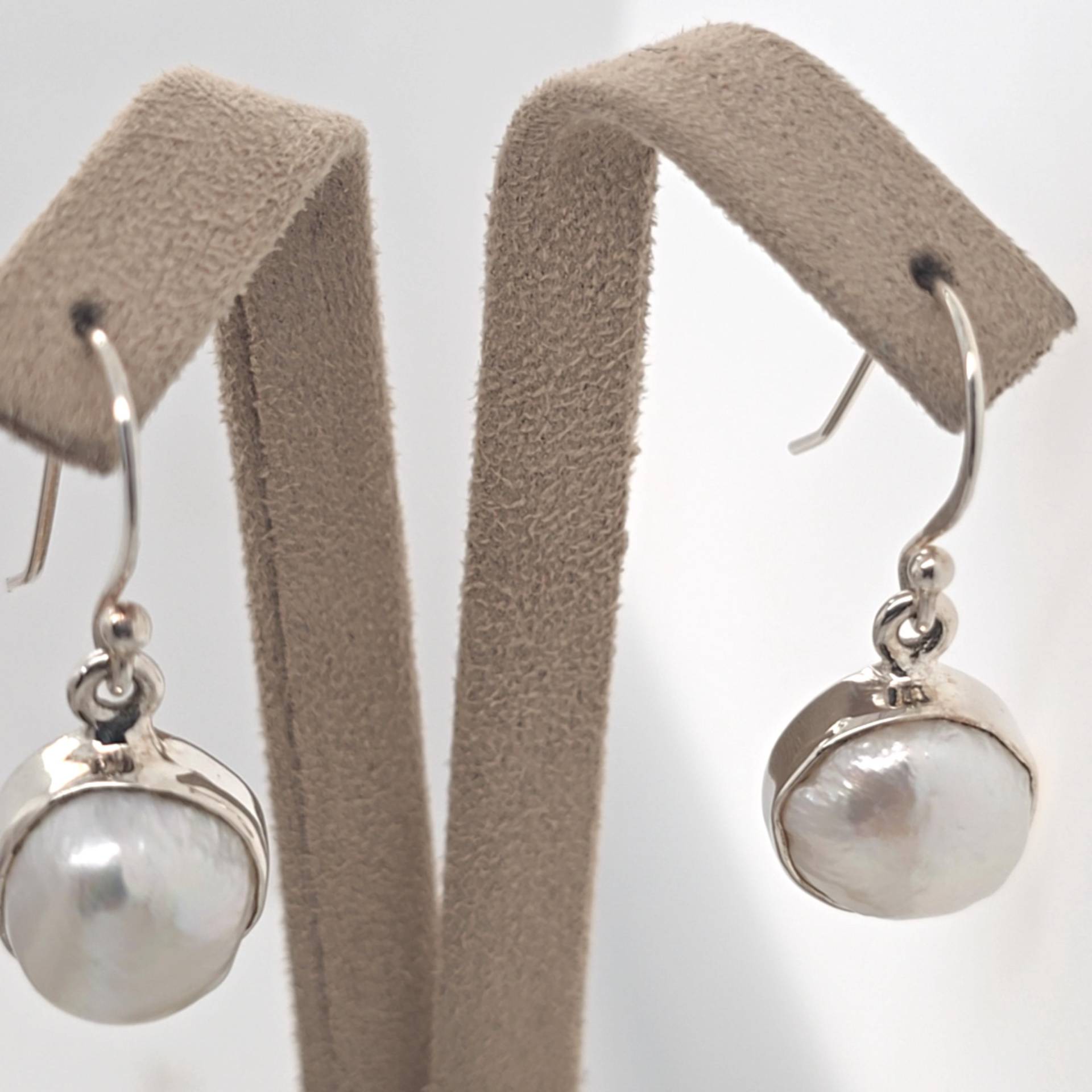 Perle Sterling Silber Ohrringe von AureliaEdelsteine1