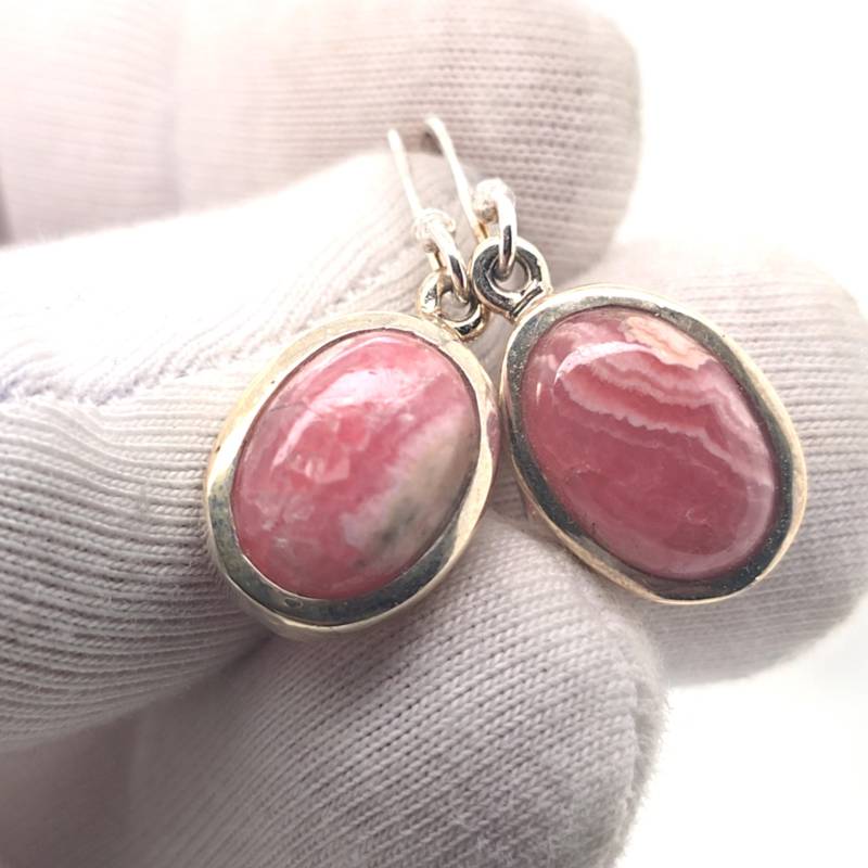 Rhodochrosit Sterling Silber Ohrringe Rhodochrosit Sterling Silber Ohrringe von AureliaEdelsteine1