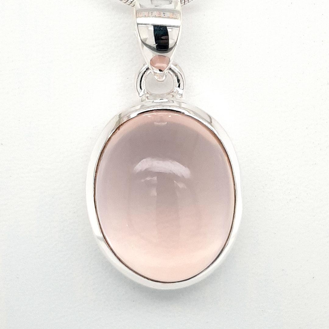 Rosenquarz Sterling Silber Anhänger von AureliaEdelsteine1