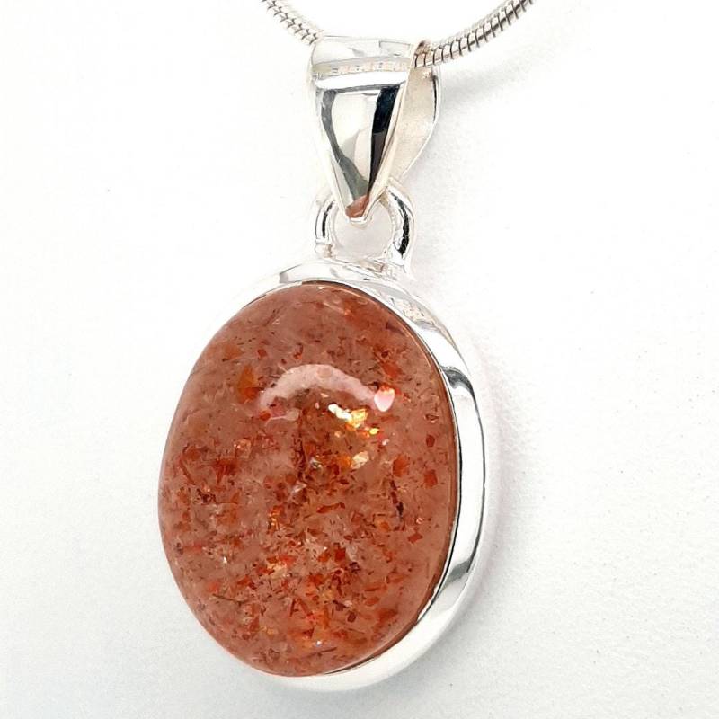 Sonnenstein Sterling Silber Anhänger von AureliaEdelsteine1