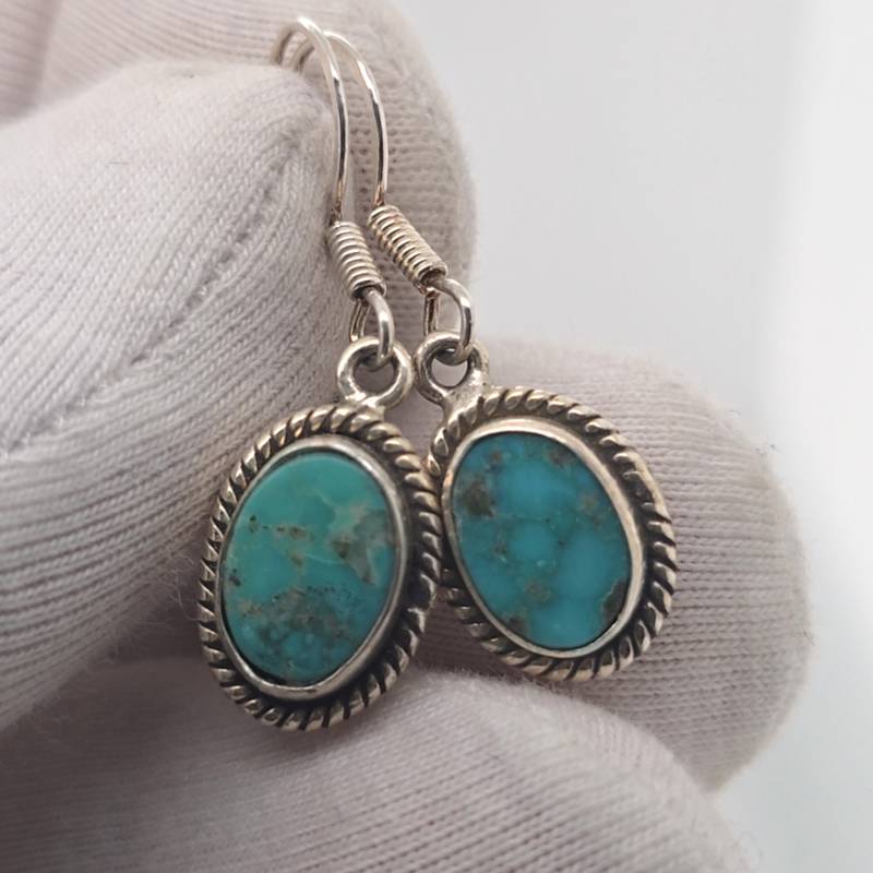 Türkis Sterling Silber Ohrringe von AureliaEdelsteine1