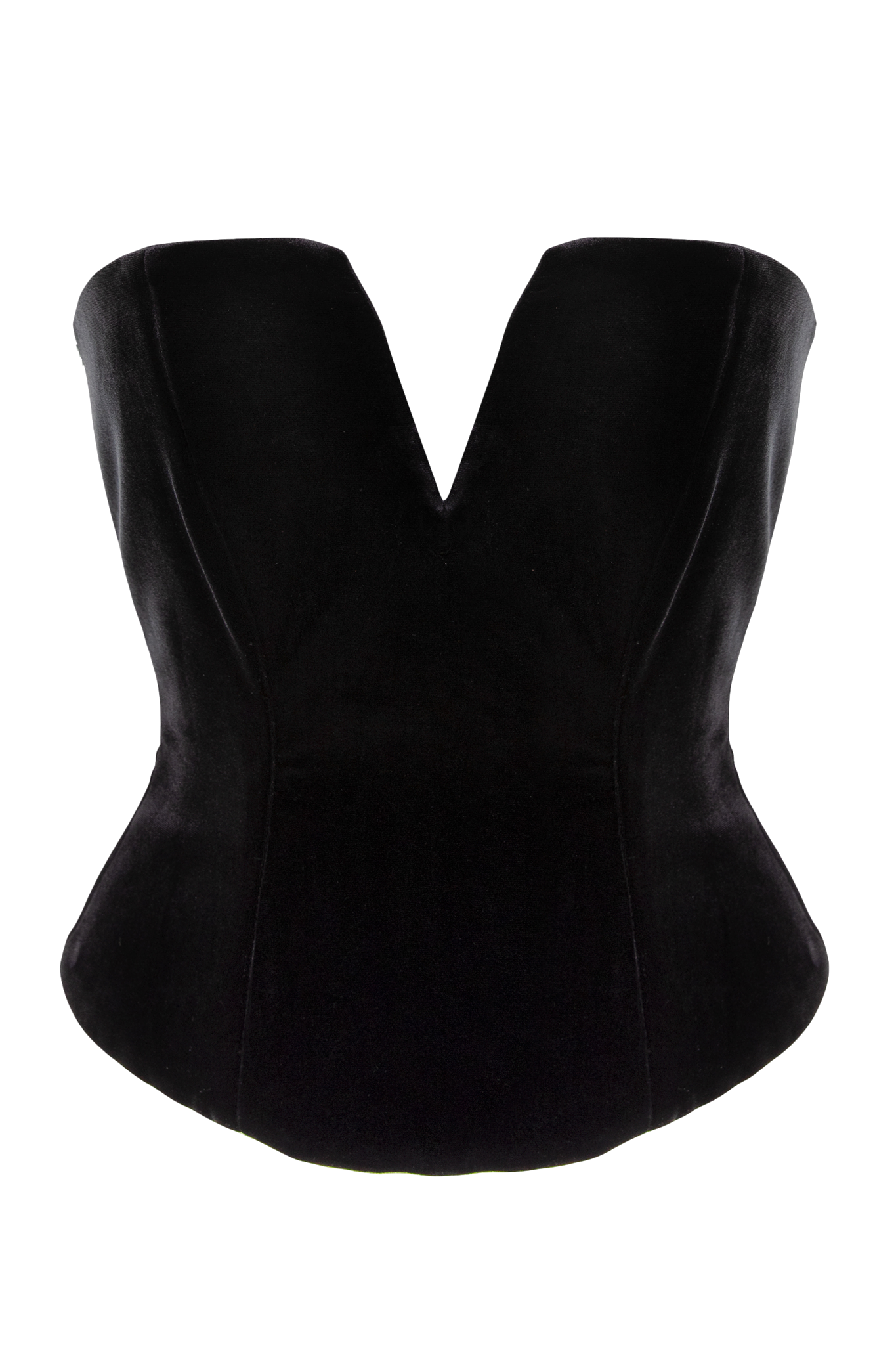 Aureliana | Aureliana Velvet V-Corset with Push-Up | Women's Black Bustier tops Aureliana | Aureliana Velvet V-Corset with Push-Up | Women's Black Bustier tops von Aureliana