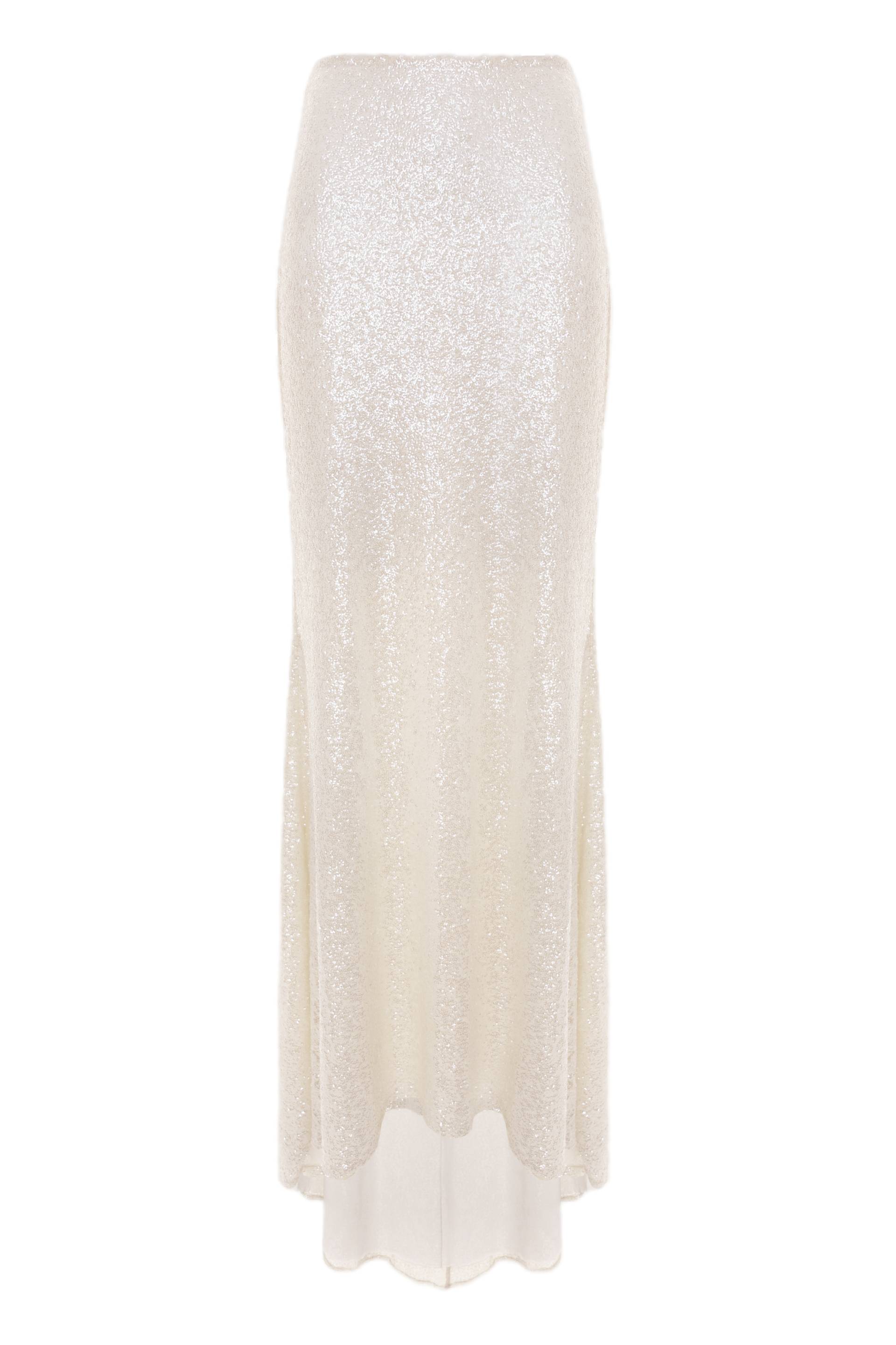 Aureliana | Sequins Siren Skirt | Women's Floral White Maxi skirts von Aureliana