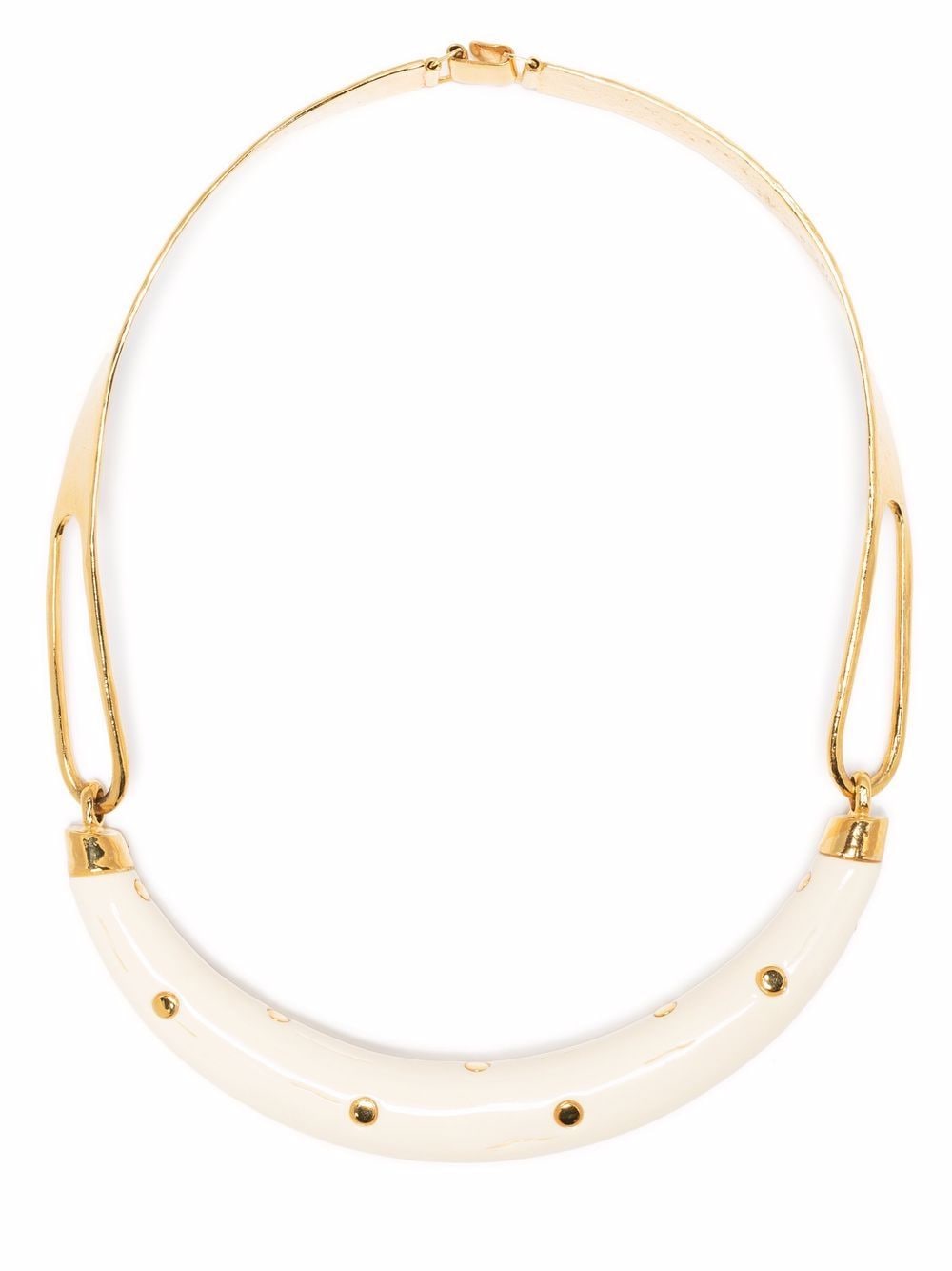 Aurelie Bidermann Caftan Moon Halskette mit Nieten - Gold von Aurelie Bidermann
